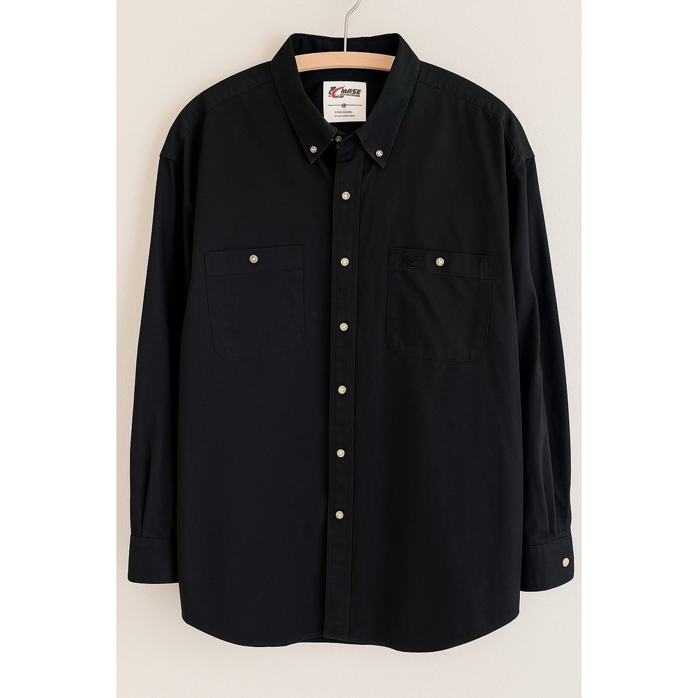 Nascar Chase Authentics Shirt Mens XL Black Long Sleeve Button Down Cotton